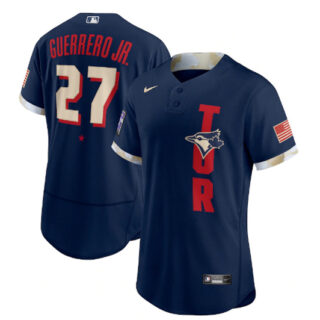 Toronto Blue Jays #27 Vladimir Guerrero Jr. 2021 Navy All-Star Flex Base Stitched MLB Jersey