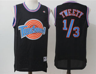 Tune Squad 1-3 Tweety Black Stitched Movie Jersey