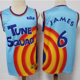 Tune Squad 6 James Blue Nike Stitched Movie Basketball Jersey