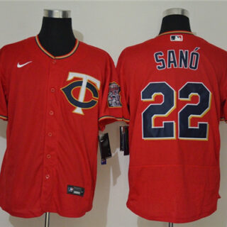 Twins 22 Miguel Sano Red 2020 Nike Cool Base Jersey