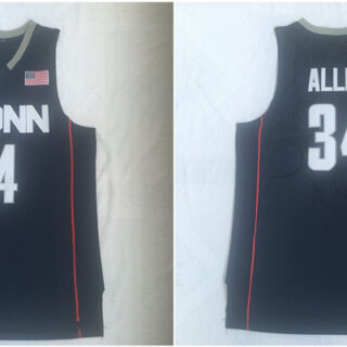 UConn Huskies 34 Ray Allen Navy College Basketball Jersey