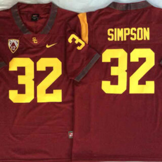 USC Trojans 32 O.J.Simpson Red College Football Jersey