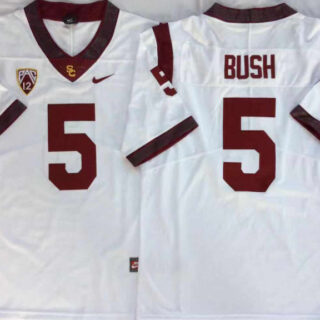 USC Trojans 5 Reggie Bush White College Football Jersey