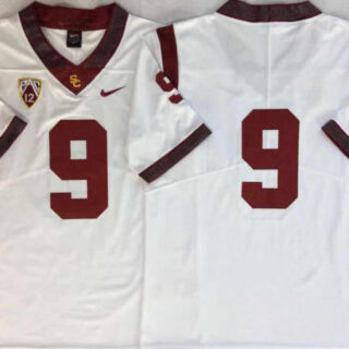 USC Trojans 9 White College Football Jersey