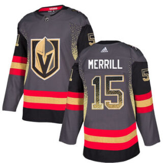 Vegas Golden Knights 15 Jon Merrill Gray Drift Fashion Jersey