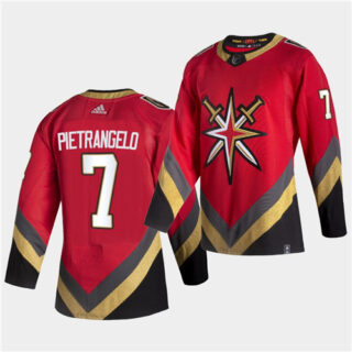 Vegas Golden Knights #7 Alex Pietrangelo 2021 Reverse Retro Red Jersey