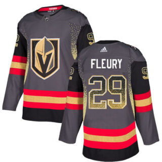Vegas Golden Knights 29 Marc-Andre Fleury Gray Drift Fashion Jersey