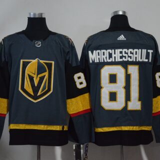 Vegas Golden Knights 81 Jonathan Marchessault Gray With Special Glittery Logo Adidas Jersey