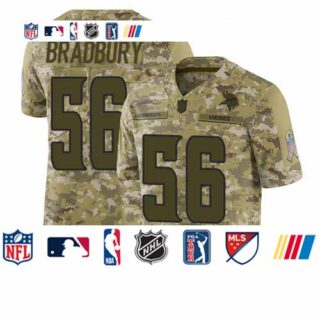 Vikings #56 Garrett Bradbury Camo Men's Stitched Football Limited 2018 Salute To Service Jersey