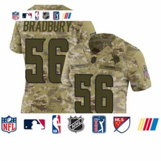 Vikings #56 Garrett Bradbury Camo Women's Stitched Football Limited 2018 Salute to Service Jersey