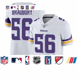 Vikings #56 Garrett Bradbury White Youth Stitched Football Vapor Untouchable Limited Jersey