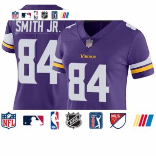 Vikings #84 Irv Smith Jr. Purple Team Color Women's Stitched Football Vapor Untouchable Limited Jersey