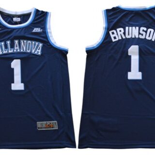 Villanova Wildcats #1 Jalen Brunson Navy Blue Basketball Stitched NCAA Jersey