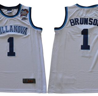 Villanova Wildcats #1 Jalen Brunson White Basketball Stitched NCAA Jersey