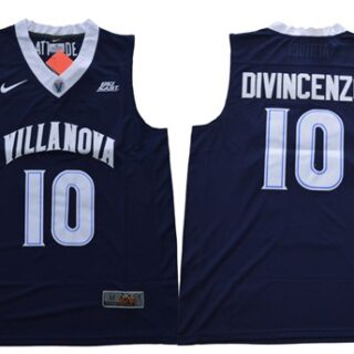 Villanova Wildcats #10 Donte DiVincenzo Navy Blue Basketball V Neck Stitched NCAA Jersey