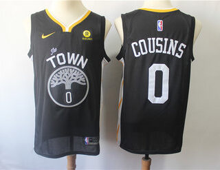 Warriors 0 DeMarcus Cousins Black Nike Swingman Jersey