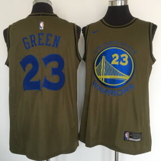 Warriors 23 Draymond Green Olive Nike Swingman Jersey