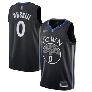 Warriors #0 D'Angelo Russell Black Basketball Swingman City Edition 2019 20 Jersey