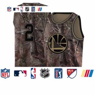 Warriors #2 Jordan Bell Camo 2019 Finals Bound Basketball Swingman Realtree Collection Jersey
