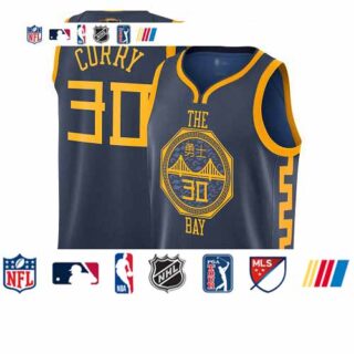 Warriors #30 Stephen Curry Navy 2019 Finals Bound Basketball Swingman City Edition 2018 19 Jersey