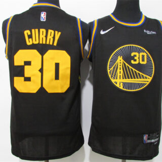 Warriors 30 Stephen Curry Black Nike Diamond 75th Anniversary City Edition Swingman Jersey