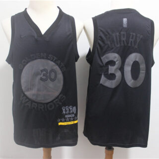 Warriors 30 Stephen Curry Black Nike Swingman MVP Jersey