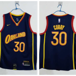 Warriors 30 Stephen Curry Blue 2020-21 City Edition Nike Swingman Jersey