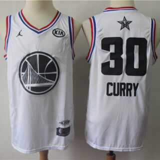 Warriors 30 Stephen Curry White 2019 NBA All-Star Game Jordan Brand Swingman Jersey