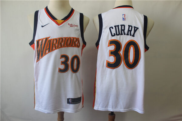 Warriors 30 Stephen Curry White Nike Swingman Jersey