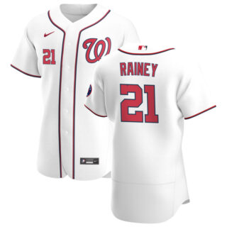 Washington Nationals #21 Tanner Rainey Men's Nike White Home 2020 Authentic Player MLB Jersey