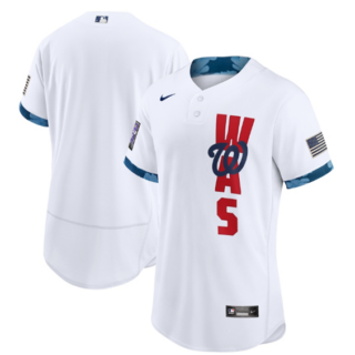 Washington Nationals Blank 2021 White All-Star Flex Base Stitched MLB Jersey
