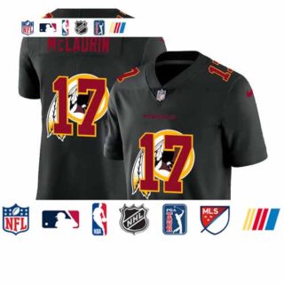 Washington Redskins #17 Terry McLaurin Men's Nike Team Logo Dual Overlap Limited NFL Jersey Black