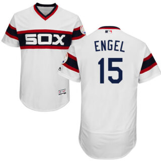 White Sox #15 Adam Engel White Flexbase Authentic Collection Alternate Home Stitched Baseball Jerseys