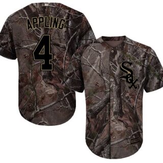 White Sox #4 Luke Appling Camo Realtree Collection Cool Base Stitched Baseball Jersey