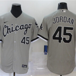 White Sox 45 Michael Jordan Gray 2020 Nike Flexbase Jersey