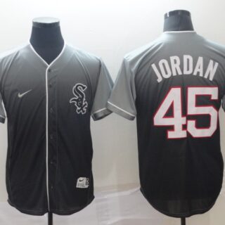 White Sox 45 Michael Jordan Gray Drift Fashion Jersey