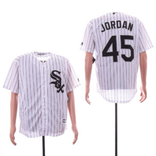 White Sox 45 Michael Jordan White Cool Base Jersey