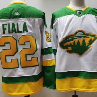 Wild 22 Kevin Fiala White 2020-21 Reverse Retro Adidas Jersey