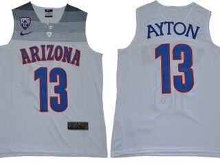 Wildcats #13 DeAndre Ayton White Basketball Stitched NCAA Jersey