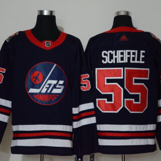 Winnipeg Jets 55 Mark Sceifele Navy 2019 Heritage Classic Breakaway Adidas Jersey