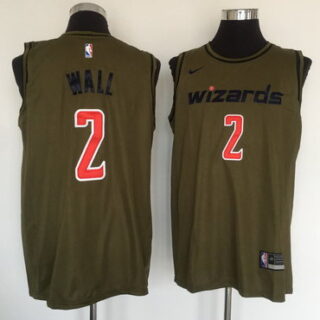 Wizards 2 John Wall Olive Nike Swingman Jersey