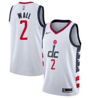 Wizards #2 John Wall White Basketball Swingman City Edition 2019 20 Jersey