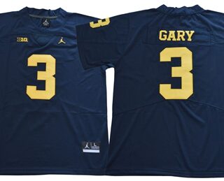 Wolverines #3 Rashan Gary Navy Blue Jordan Brand Limited Stitched NCAA Jersey