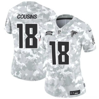 Women's Atlanta Falcons #18 Kirk Cousins 2024 F.U.S.E Arctic Camo Salute To Service Limited Stitched Football Jersey(Run Small)