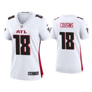 Women's Atlanta Falcons #18 Kirk Cousins White Stitched Jersey(Run Small)