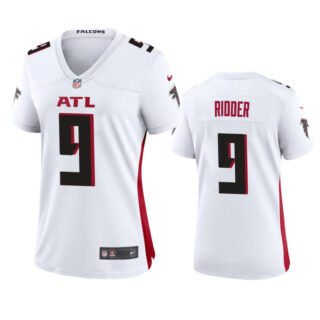 Women's Atlanta Falcons #9 Desmond Ridder White Stitched Jersey(Run Small)