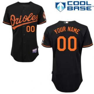 Women's Baltimore Orioles Black Customized Jersey