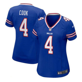 Women's Buffalo Bills #4 James Cook Blue Stitched Football Jersey(Run Small)