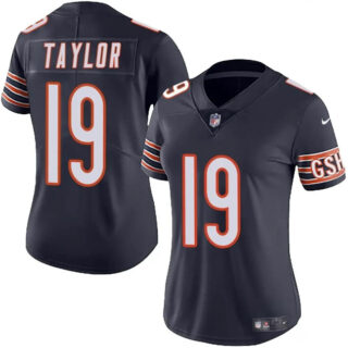 Women's Chicago Bears #19 Tory Taylor Navy 2024 Vapor Stitched Jersey(Run Small)