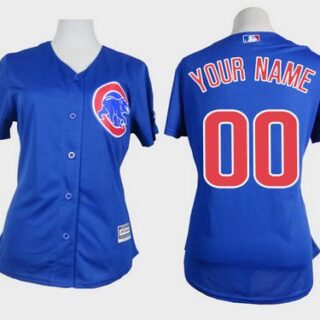 Women's Chicago Cubs Customized Blue Jersey
